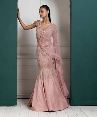 Rosé Allure Embellished Lehenga Set 1