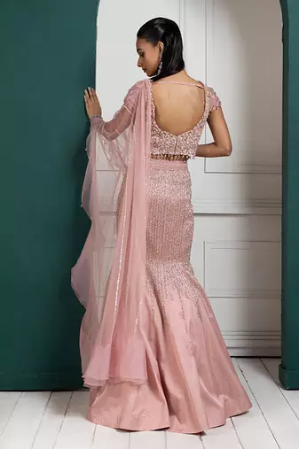 Rosé Allure Embellished Lehenga Set