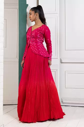 Crimson Grace Lehenga Set