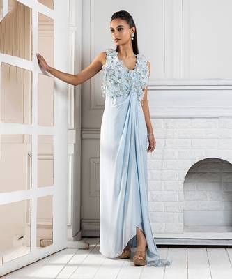 Frosted petals flow gown 1