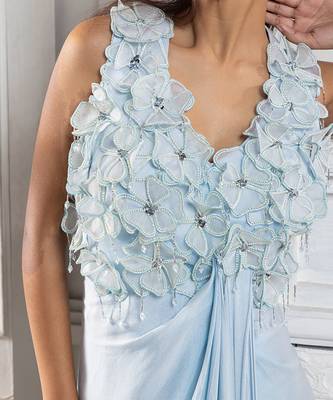 Frosted petals flow gown 3