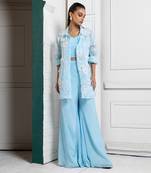 Sky breeze embroidered co-ord set