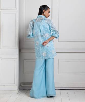 Sky breeze embroidered co-ord set 2