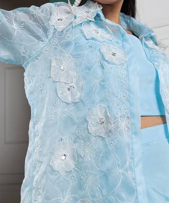 Sky breeze embroidered co-ord set 4