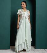 Mint blossom layered gown