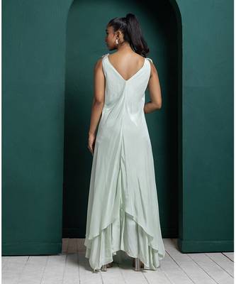 Mint blossom layered gown 2