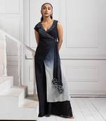 Noir ombre wrap jumpsuit