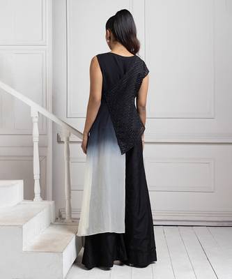 Noir ombre wrap jumpsuit 3