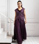 Plum royale embellished jumpsuit