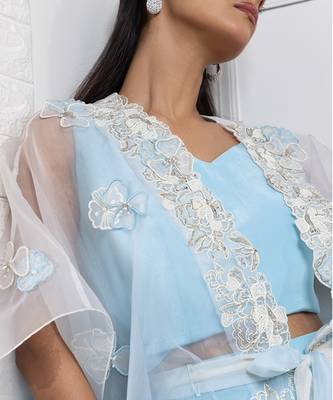 Serenity blue cape ensemble 2