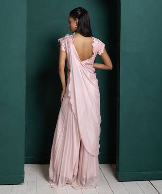 Blush blossom drape pant set 2