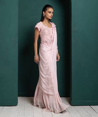 Blush blossom drape pant set 3