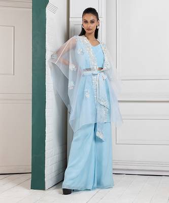 Serenity blue cape ensemble 4
