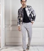 Monochrome mirage bomber jacket