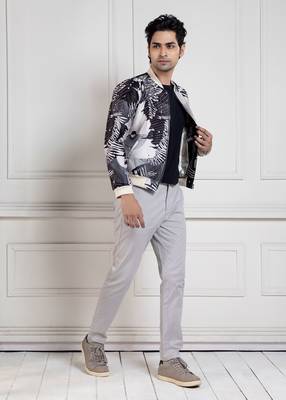 Monochrome mirage bomber jacket 3