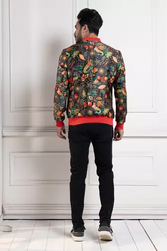 Botanical vibe bomber jacket