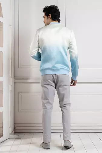 Azure bliss bomber jacket