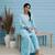 Hand embroidered sky blue modal lucknowi chikankari garara set