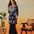 Hand embroidered navy blue modal lucknowi chikankari garara set