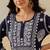 Hand embroidered navy blue modal lucknowi chikankari garara set