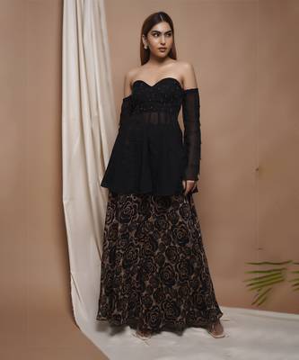 Black rose seamless printed set 1