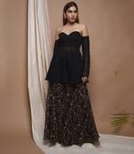 Black rose seamless printed set