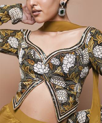 Forest print drape skirt set 2