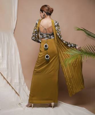 Forest print drape skirt set 3
