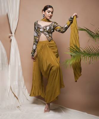 Forest print drape skirt set 5