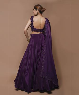 Wine 3-D   Lehenga Set 2