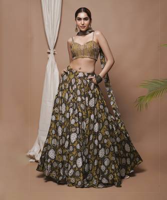 Forest Digital Print Lehenga Set 1