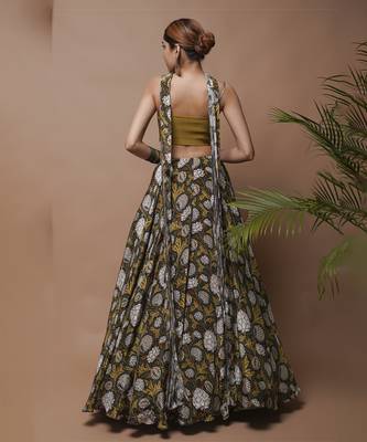 Forest Digital Print Lehenga Set 4