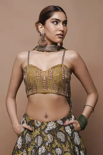 Forest Digital Print Lehenga Set