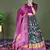 green floral printed dola silk traditional lehenga set choli with dupatta