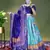 sea green floral printed dola silk lehenga set choli with dupatta with blouse