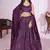 purple sequins georgette lehenga set choli with dupatta