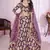 purple sequins georgette lehenga set choli with dupatta