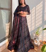 Black Sequins Georgette Party Wear Lehenga Choli