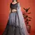 black sequins chinon lehenga set choli with dupatta