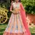 white & pink shibori printed chinon traditional lehenga set choli with dupatta