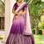 purple sequins chinon lehenga set choli with dupatta