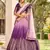 purple sequins chinon lehenga set choli with dupatta