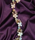 Pack of 1 white golden bridal hair vine pearl & rhinestone headband for brides, bridesmaids