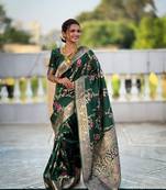 Soft Silk Blend saree with zari weaving meenakari design