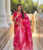 Soft Silk Blend saree with zari weaving meenakari design