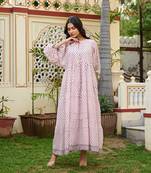 Hand block print cotton tiered maxi dress boho chic dress with 3/4 sleeves