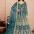Sea green embroidery net anarkali suit