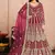 Rani pink embroidery net anarkali suit
