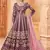 Wine embroidery art silk anarkali suit