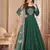 Green embroidery tafeta butti silk anarkali suit